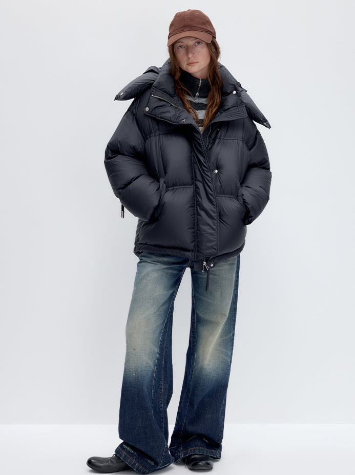 Windproof Hooded Duck Down Jacket - CHINASQUAD