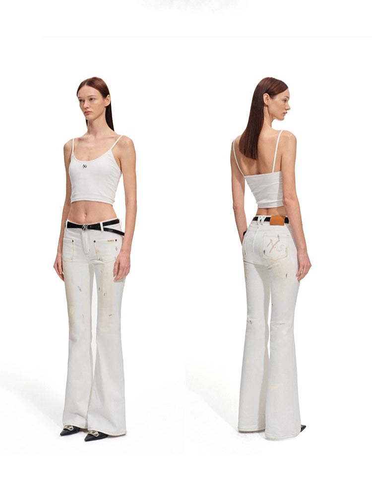 Polar Flare Stretch Denim Pants