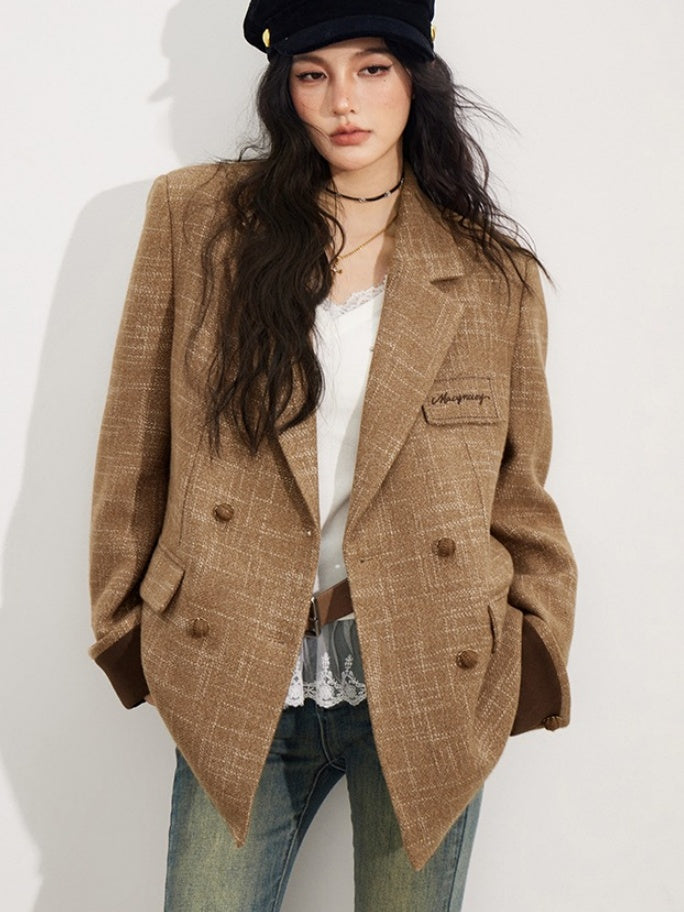 Vintage Wool-Blend Blazer - CHINASQUAD