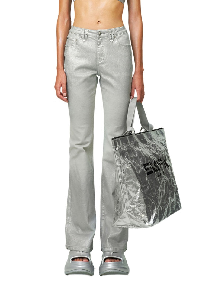 Compass Wild Classic Flared Jeans Silver - CHINASQUAD