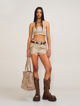 Rage Wild Denim Short Camisole Wild Brown - CHINASQUAD
