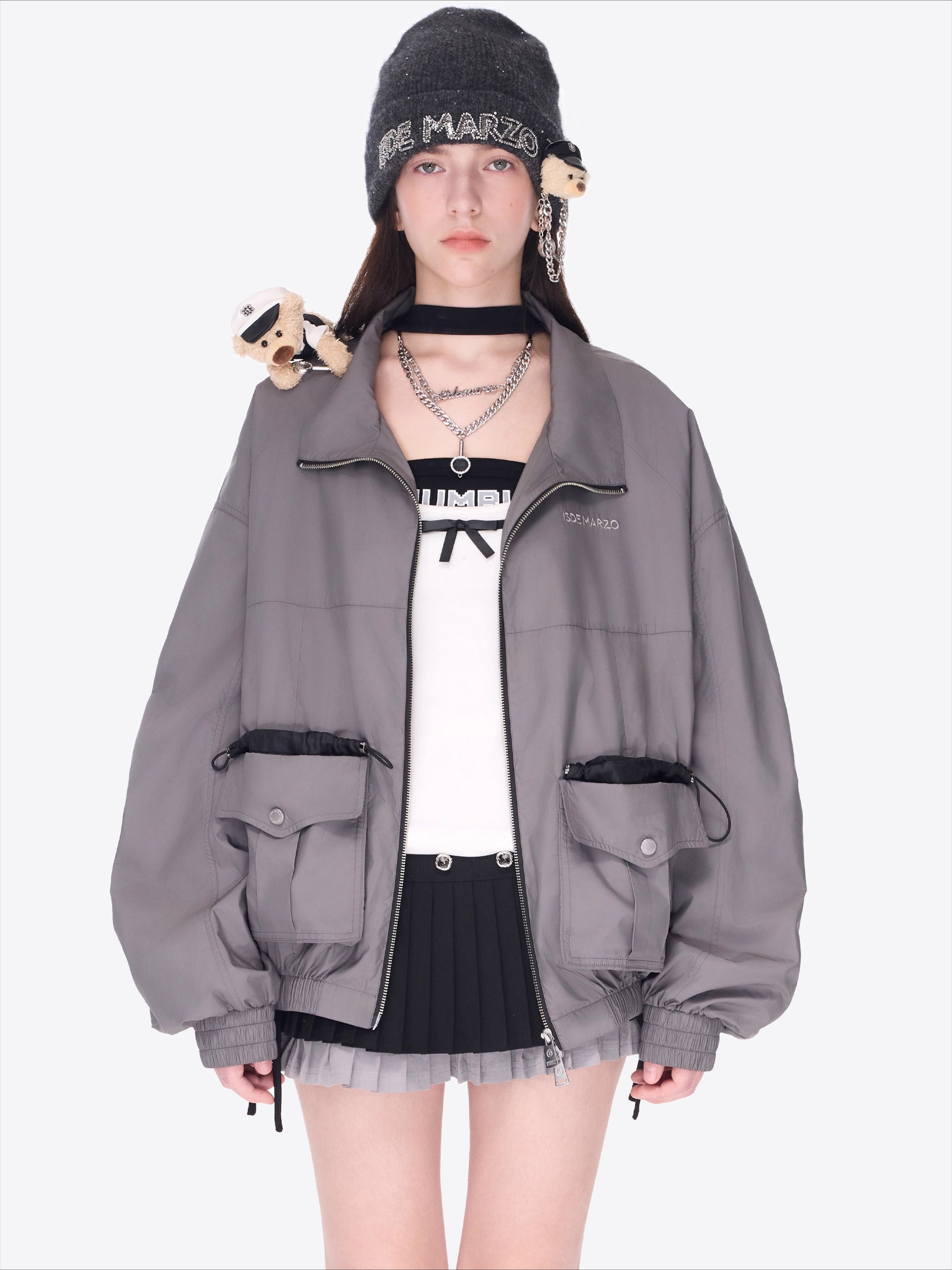 Bear Sheriff Retro Collar Track Jacket