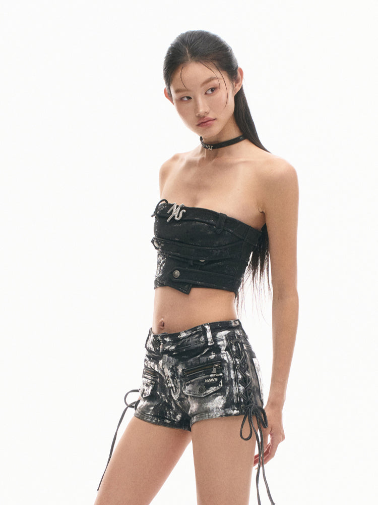 Glossy Black Retro Adjustable Choker - CHINASQUAD