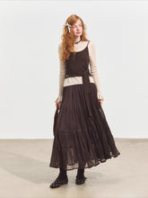 Faux Two-Piece Contrast Tie Sweater - CHINASQUAD