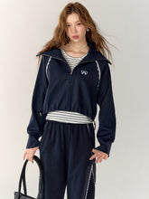 Two-Piece Embroidered Cropped Hoodie - CHINASQUAD