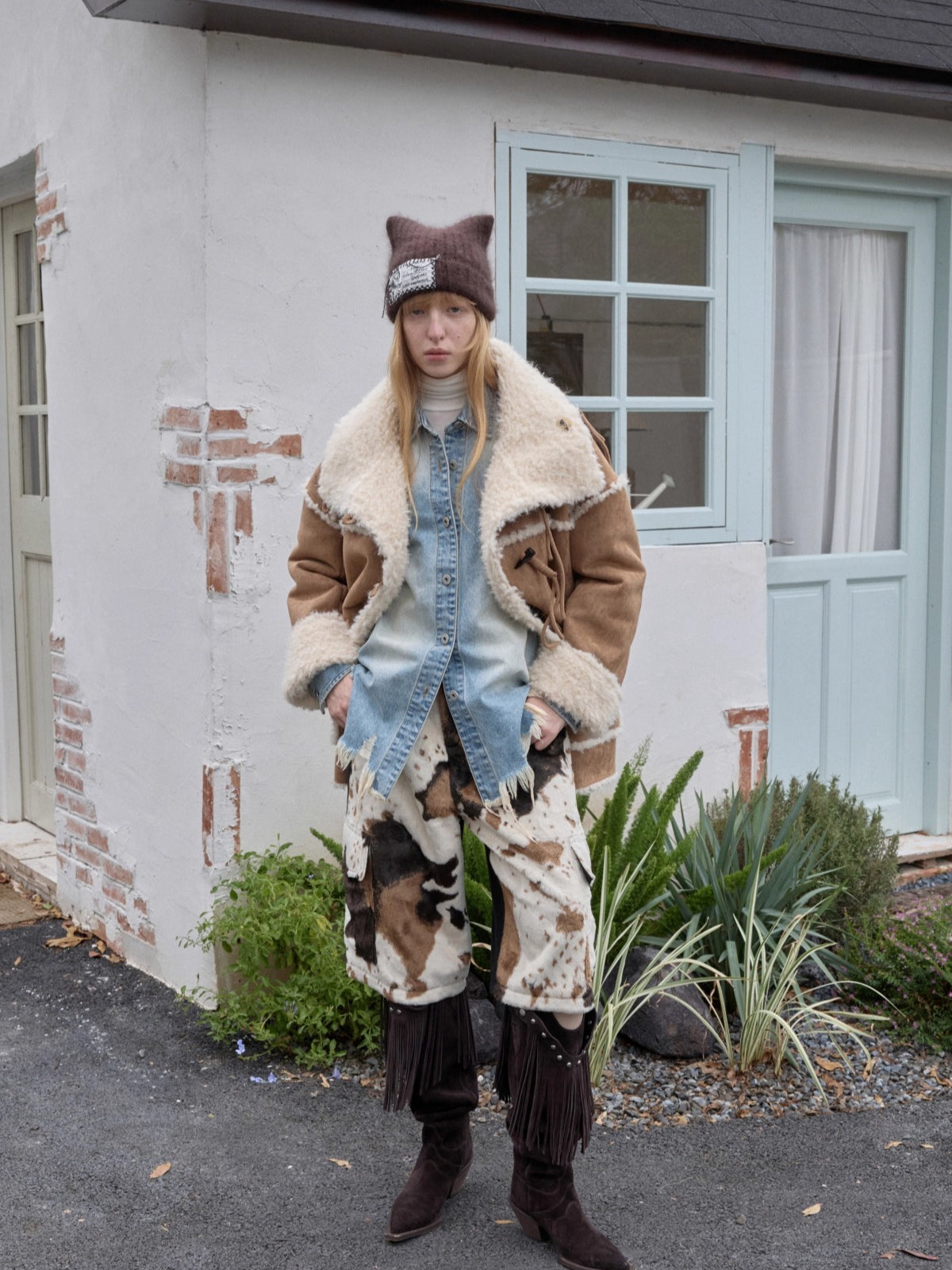 Patchwork Utility Culotte Shorts