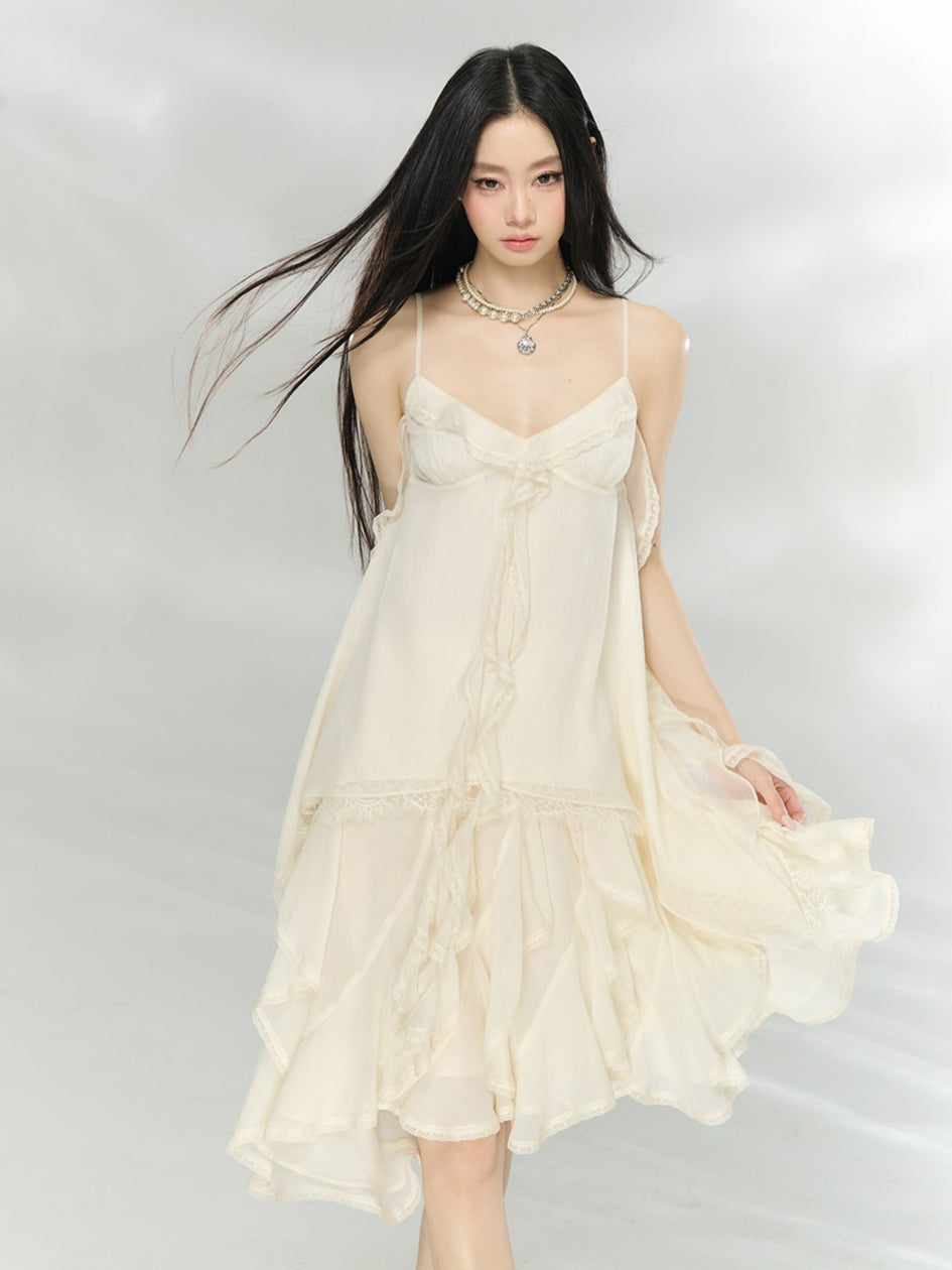 Chiffon Camisole and Skirt Two-Piece Set