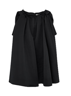 Chestnut Brown & Black Vintage Asymmetrical Skirt - CHINASQUAD
