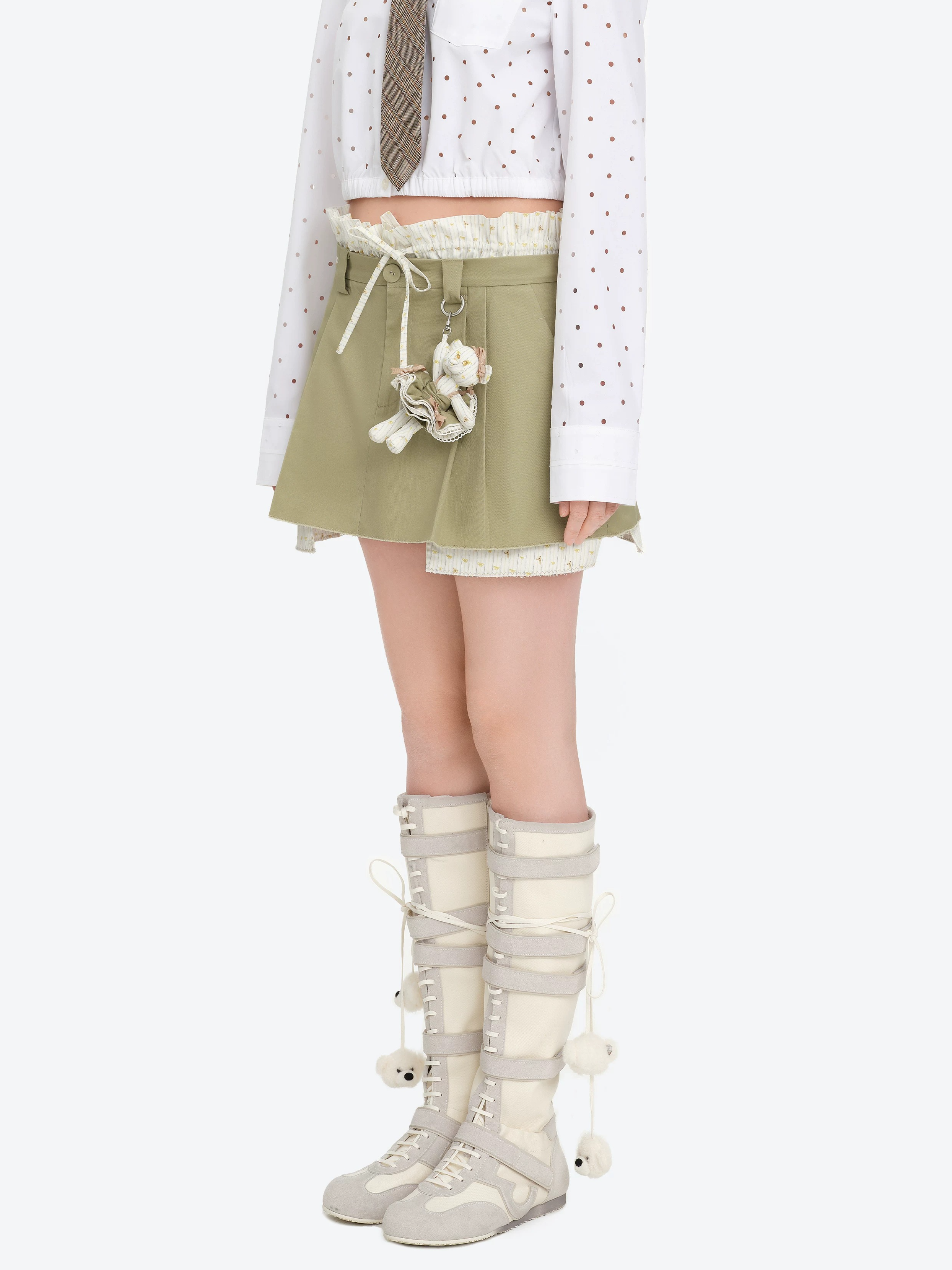 Two-Piece Illusion Blazer Badge Dress