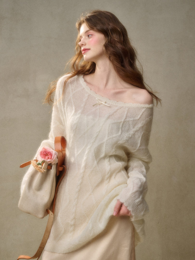 Pearl Mohair Knit Sweater - CHINASQUAD