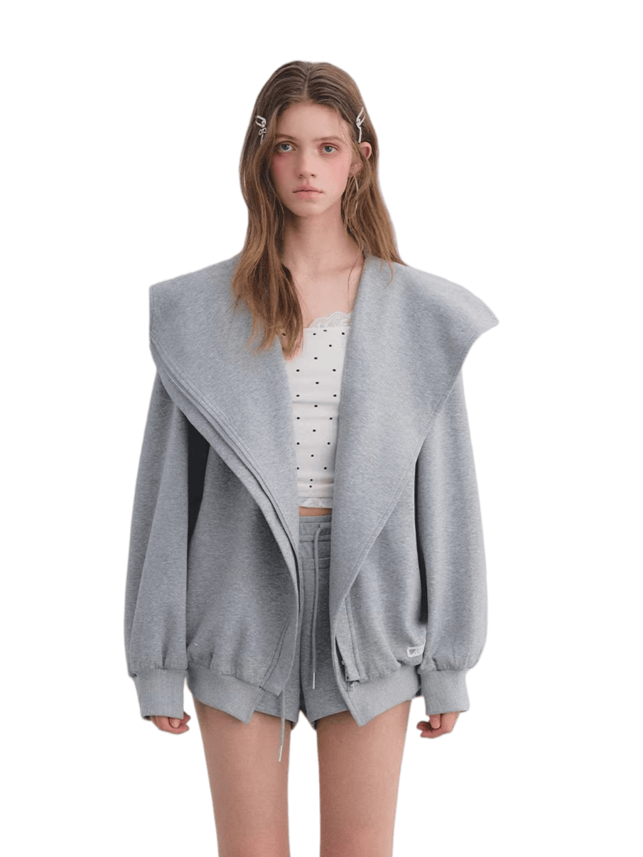 Hooded Zip-Up Sweatshirt & Flared Sweatpants Set