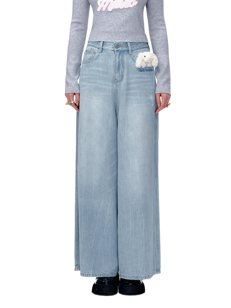 Low-Rise Wide-Leg Jeans - CHINASQUAD