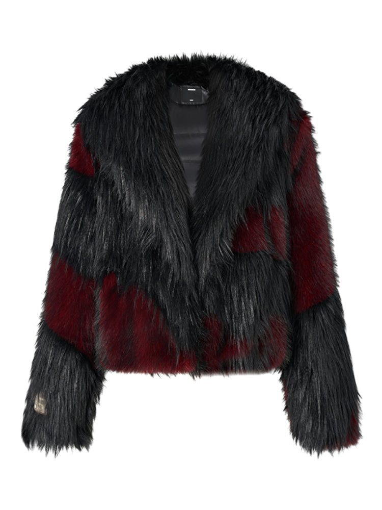 Loose Silhouette Large Lapel Patchwork Coat - CHINASQUAD