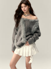 Asymmetric One-Shoulder Knit Sweater - CHINASQUAD