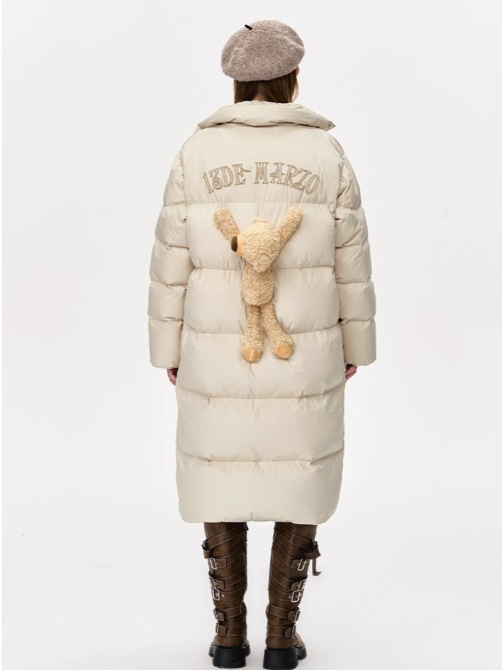 Long Hooded Down Parka Coat