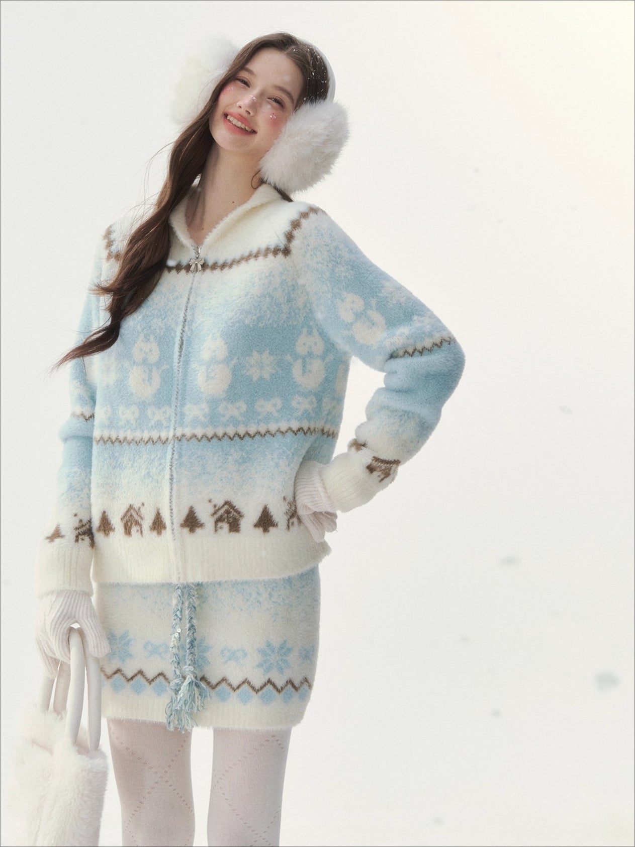 Snow Cabin Knit Sweater & Skirt Set