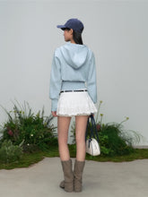 Bow Tie Waist Hoodie Knitted Long Coat - CHINASQUAD