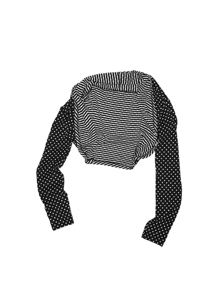 Polka Dot Stripe Jumpsuit Set - CHINASQUAD
