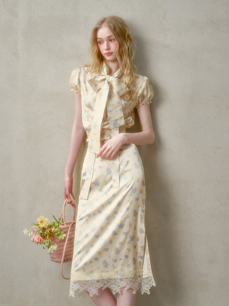 Lazy Shirt Lace Dress Set - CHINASQUAD