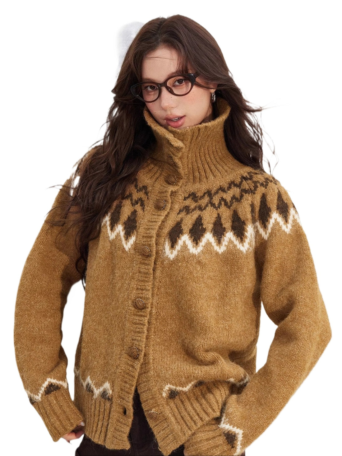 Fair Isle Wool-Blend Collared Knit Sweater