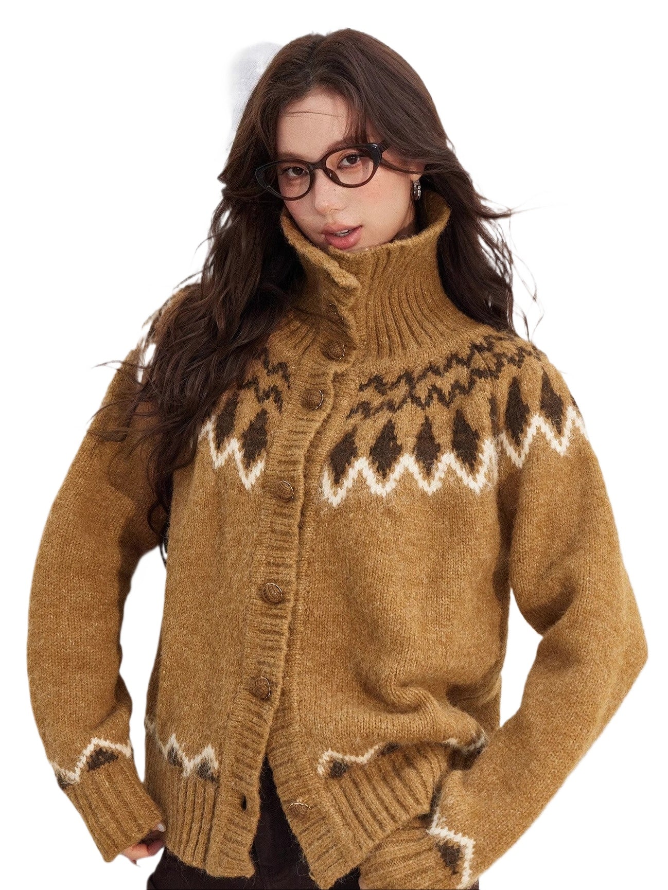 Fair Isle Wool-Blend Collared Knit Sweater