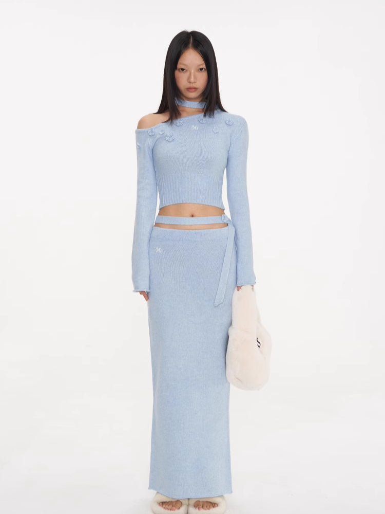 Wild Rose Knit Crewneck Sweater - CHINASQUAD