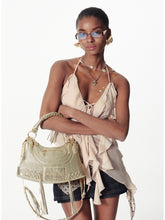 Tassel Metal Rivet Shoulder Underarm Bag - CHINASQUAD