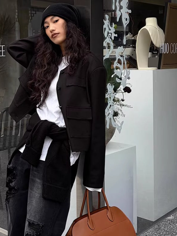 Black-Whisker Straight-Leg Denim Jeans