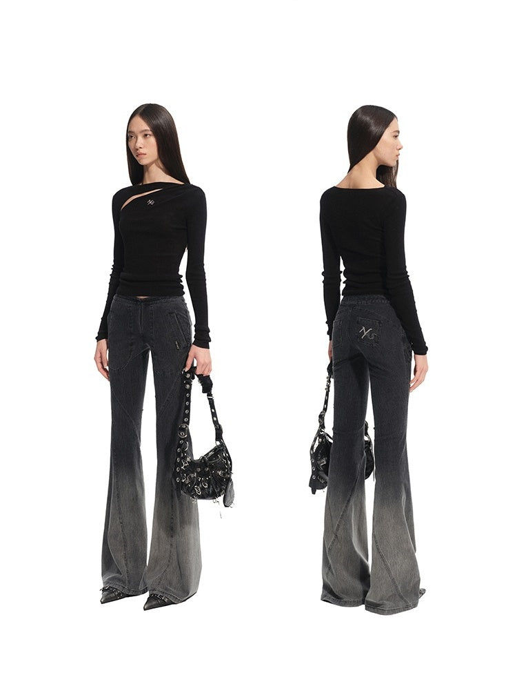 Crescent Knit Modal-Cotton T-Shirt - CHINASQUAD