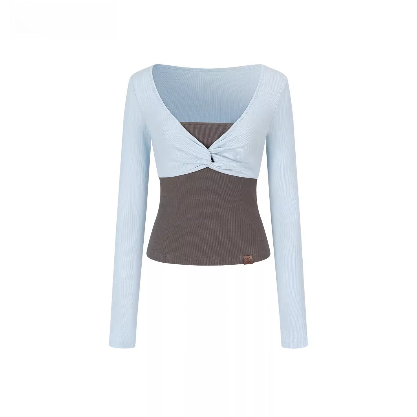 Tube-Top Slim-Fit Long Sleeve T-Shirt