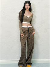 Double Waistband Spliced Fake Two-Piece Long Pants - CHINASQUAD