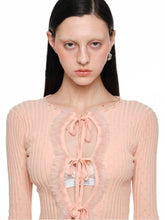 Tie-up and Fur Panel Knitted Cardigan - CHINASQUAD