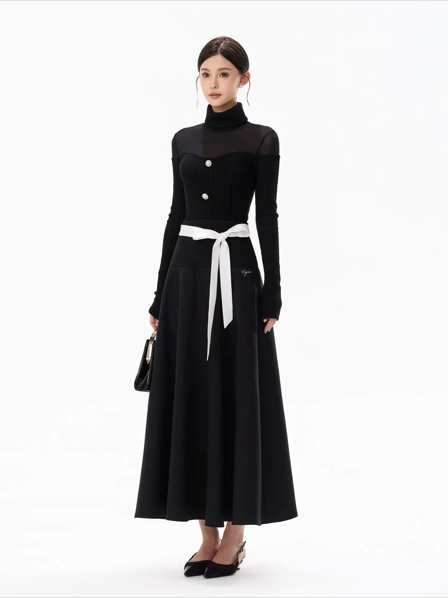 Pure Cutout Mesh Panel Knit Base Layer