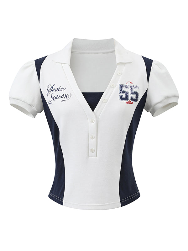 White Jersey-Style Polo & Shorts Set - CHINASQUAD