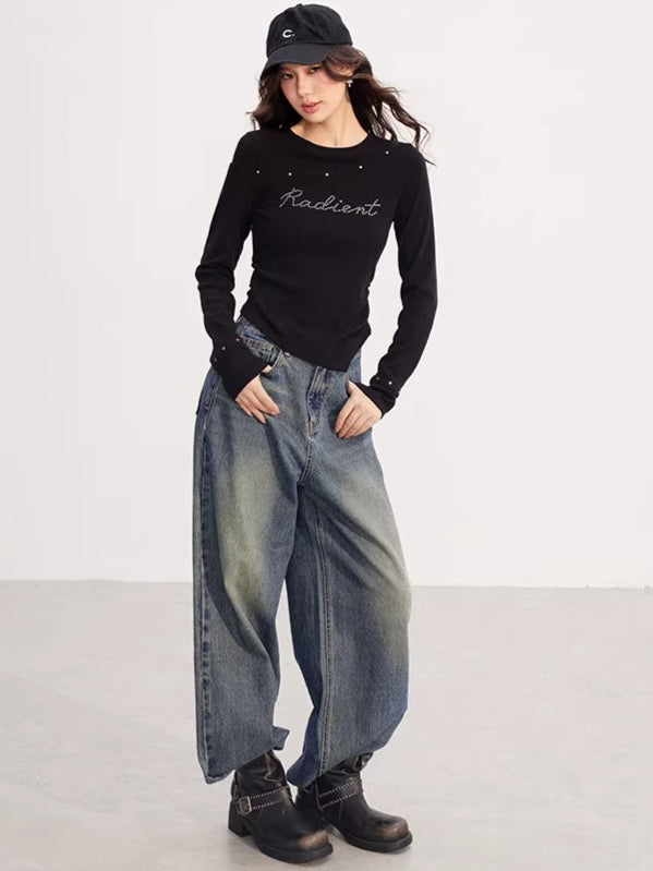 Asymmetrical Patchwork Knit Base Layer