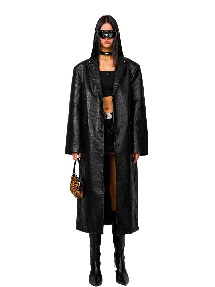 Black Designer Cyber Coat - CHINASQUAD