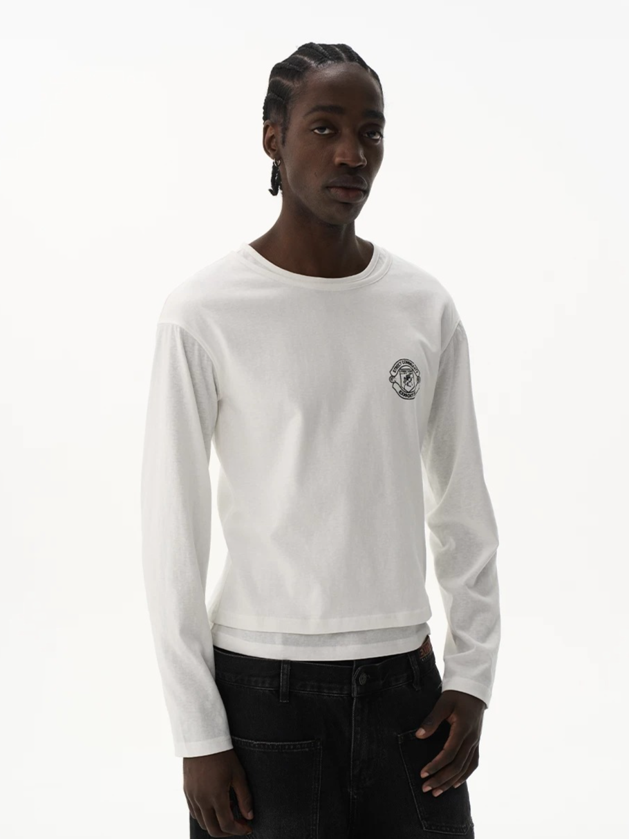 Layered Effect Basic Long Sleeve T-Shirt