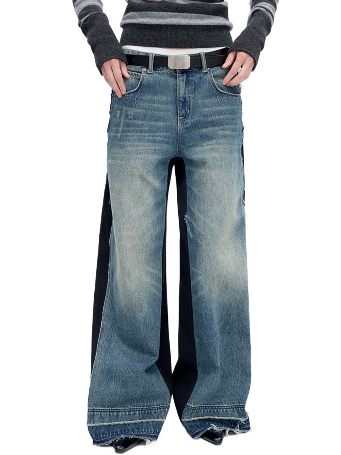 Vintage Patchwork TR Fabric Jeans - CHINASQUAD