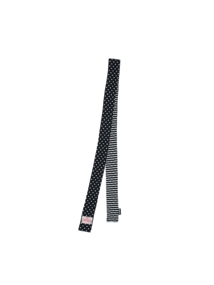Polka Dot Stripe Double-sided Scarf - CHINASQUAD