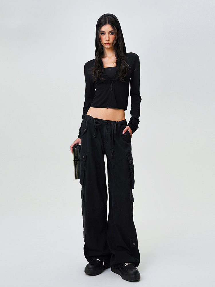 Compass Cyber Tarpan Retro Paratrooper Pants Black - CHINASQUAD