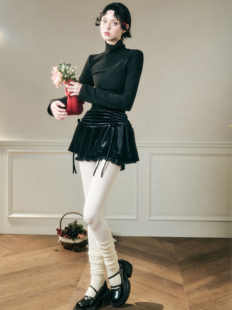 Velvet Mini Skirt - CHINASQUAD