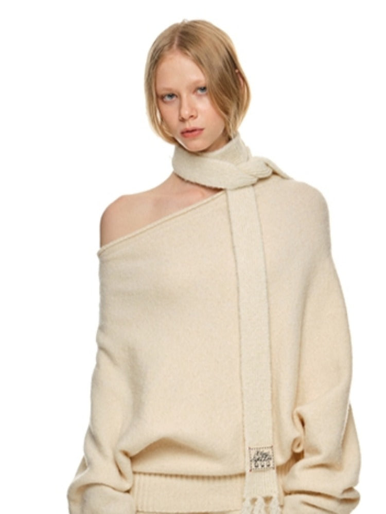 Alpaca Wool Narrow Scarf - CHINASQUAD