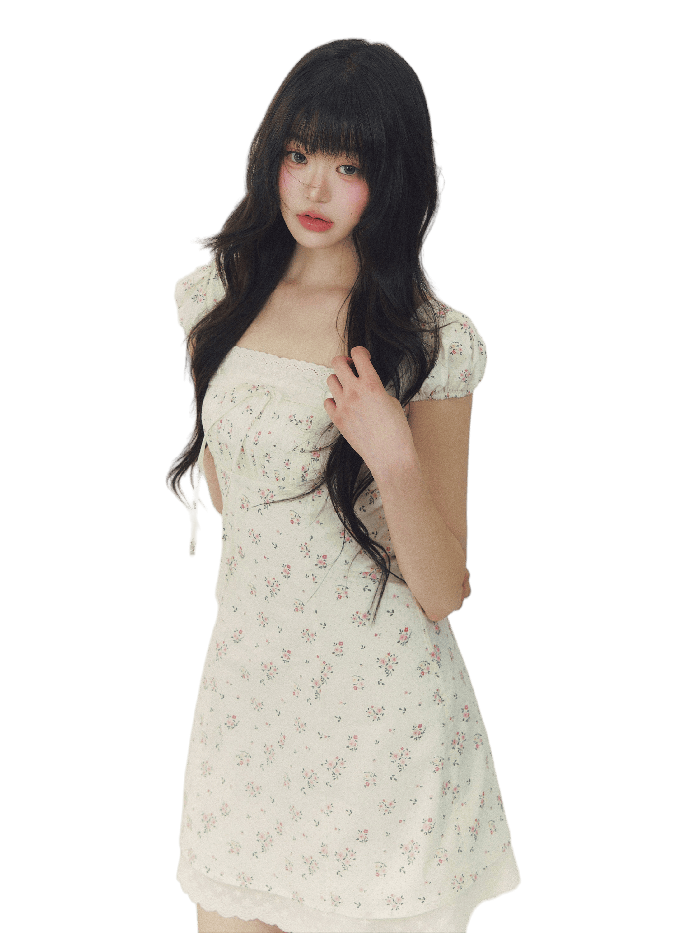 Summer Tale Floral Polka Dot A-Line Dress