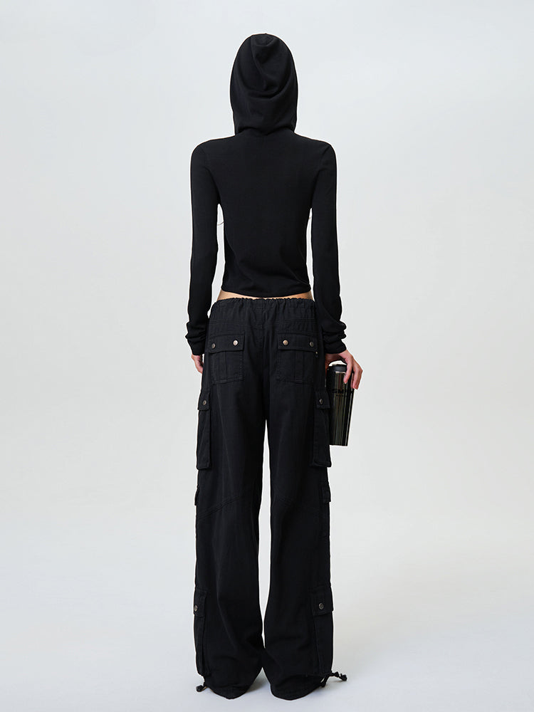 Compass Cyber Tarpan Retro Paratrooper Pants Black - CHINASQUAD