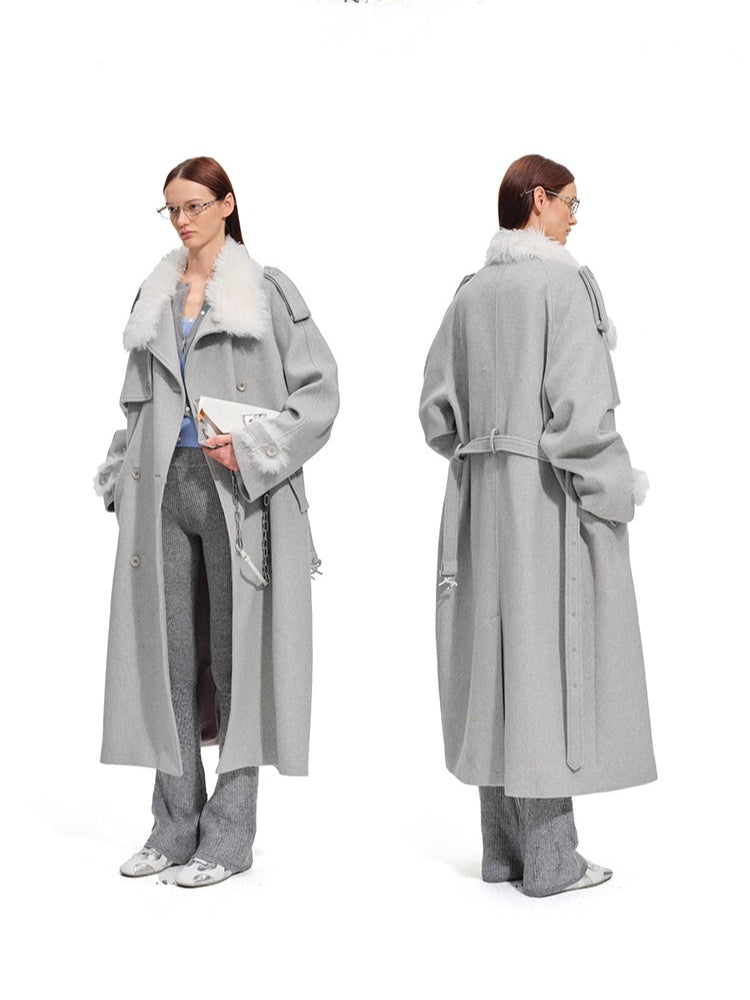Polar Wool-Blend Belted Coat