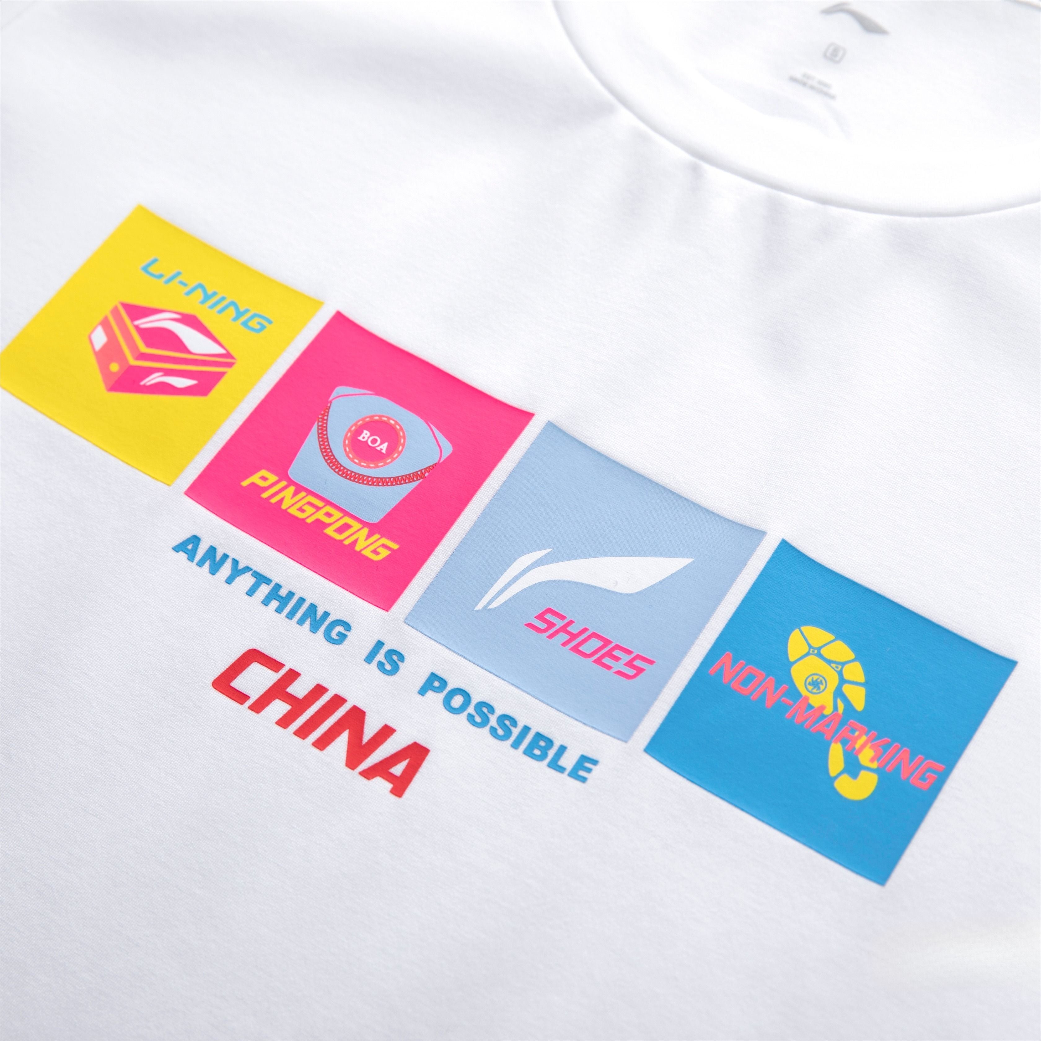 Li-Ning Ping Pong Series Printed Crewneck T-Shirt - CHINASQUAD
