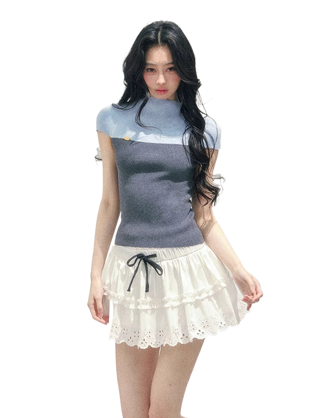 Smoky Mood Knit Crop Top