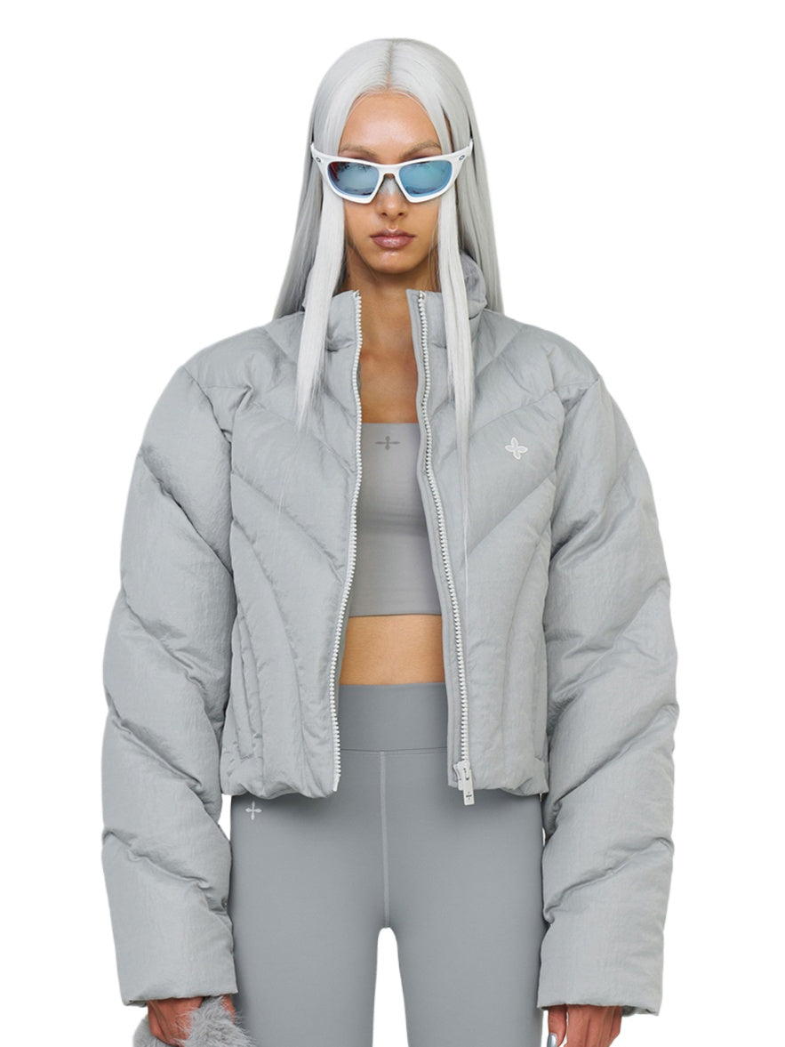 Black & Gray Hurricane Down Jacket - CHINASQUAD