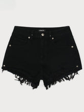 Mid-Low Waist Rivet Fringe Shorts - CHINASQUAD