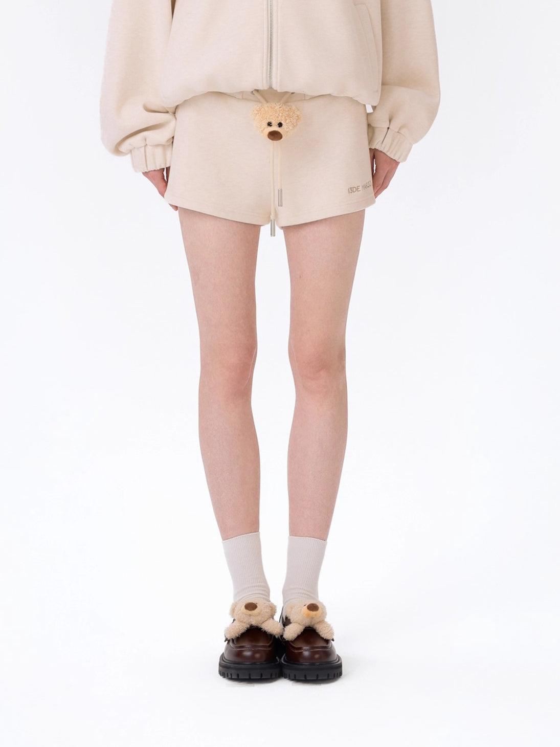 Plush Doll Fleece-Lined Straight Shorts